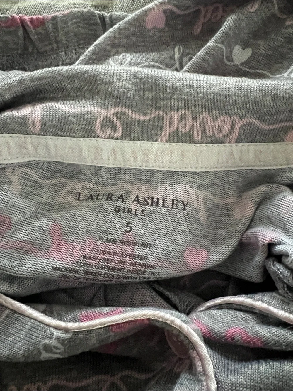 Laura Ashley Girls Gray Pink 